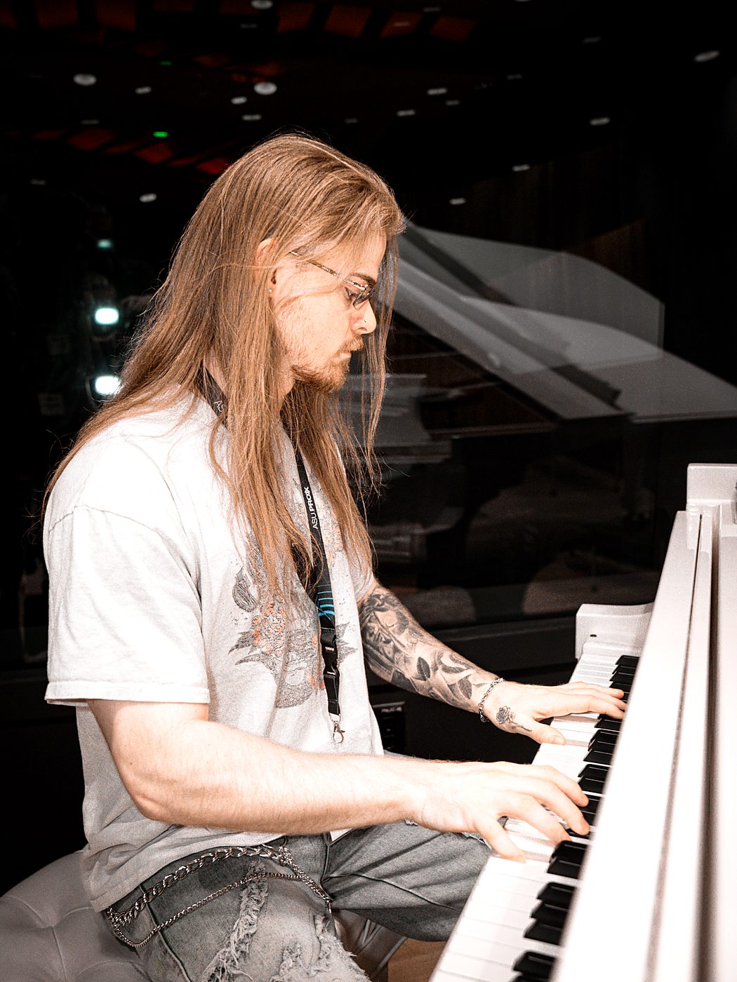 A musician at the piano